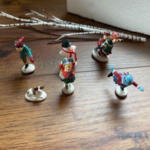 Dept 56 Replacement Figures Snow Village Animated Skating Pond Figurines Trees